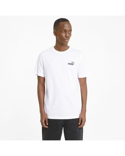 PUMA Essentials T-Shirt mit dezentem Logoprint - Weiß