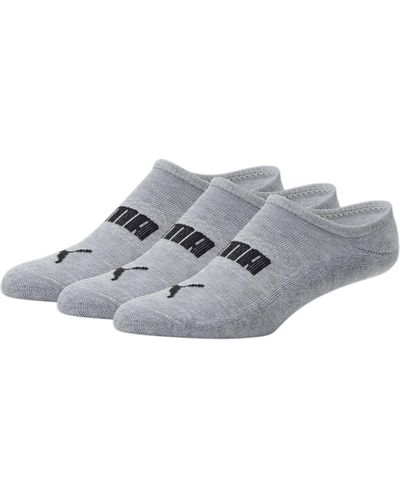 PUMA Half-terry No-show Socks [3 Pairs] - Gray