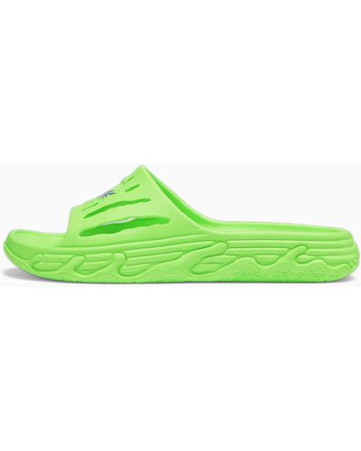 PUMA Chaussure Claquettes De Basketball Mb.03 Slide - Vert