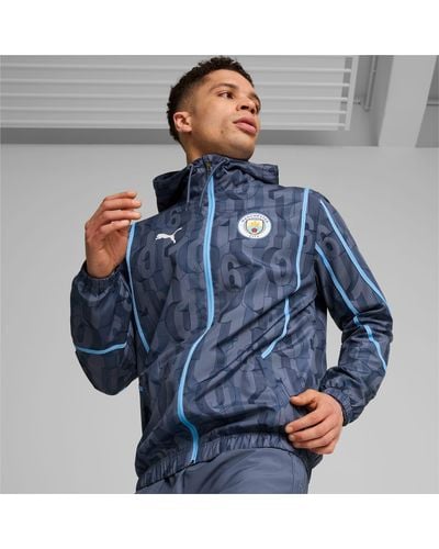 PUMA Manchester City Pre-match Woven Jacket - Blue