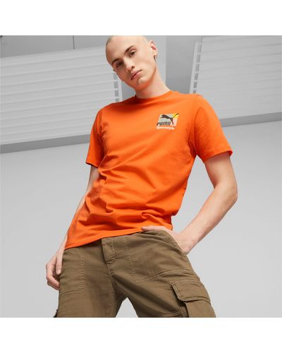 PUMA T-Shirt Classics Brand Love da - Arancione