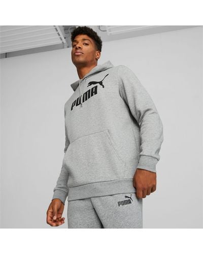 PUMA Sudadera con Capucha Essentials Big Logo - Gris