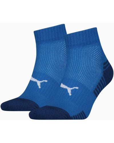 PUMA Sport gepolsterte Quarter-Socken 2er-Pack - Blau