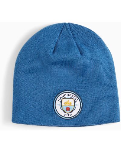 PUMA Manchester City Beanie Hat in Blue | Lyst UK