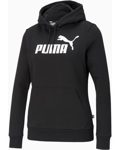 PUMA Essentials Logo Hoodie Voor - Zwart