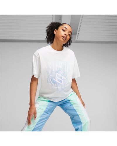 PUMA Stewie X Water Basketbal T-shirt Voor - Wit