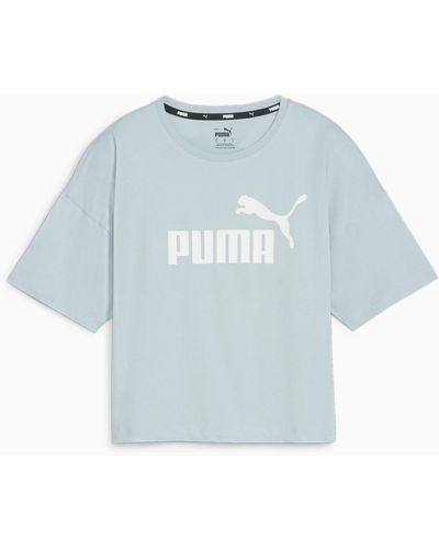 PUMA Essentials Logo Cropped T-shirt - Grijs