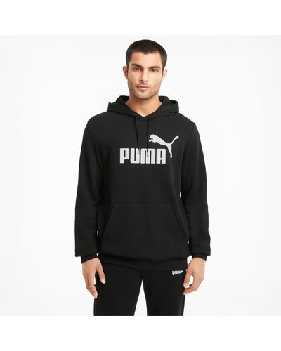 PUMA Essentials Hoodie Met Groot Logo - Zwart