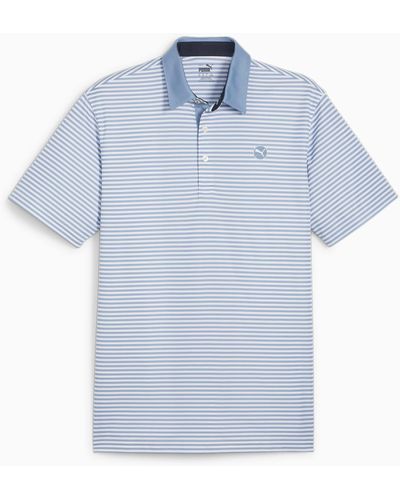 PUMA Pure Stripe Golf Polo Shirt - Blue