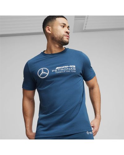 PUMA Mercedes-AMG Petronas Motorsport ESS T-Shirt mit Logo - Blau