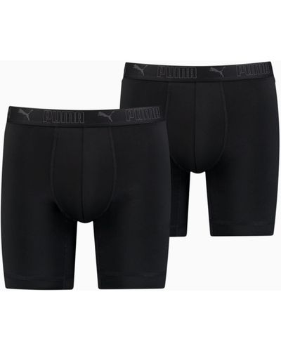 PUMA Boxer Lunghi Sport in Microfibra Uomo (confezione da 2) - Nero