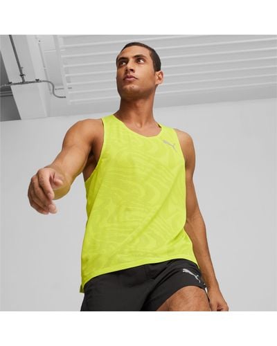 PUMA Camiseta de Running de Alto Rendimiento Run Ultraspun - Amarillo