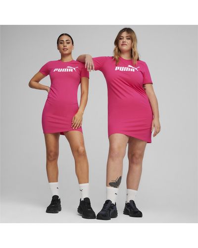 PUMA Robe T-shirt Coupe Slim Essentials - Rose