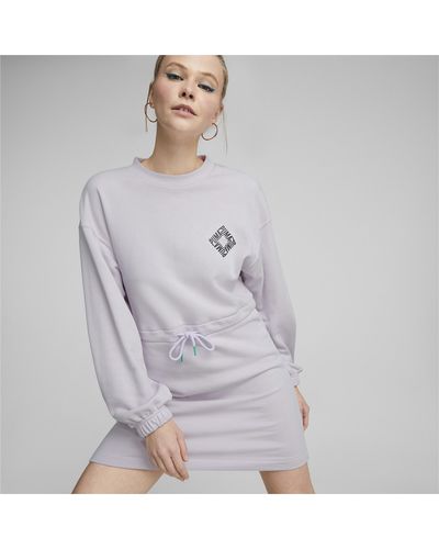 PUMA Sportswear By Crew Neck Dress - Gray