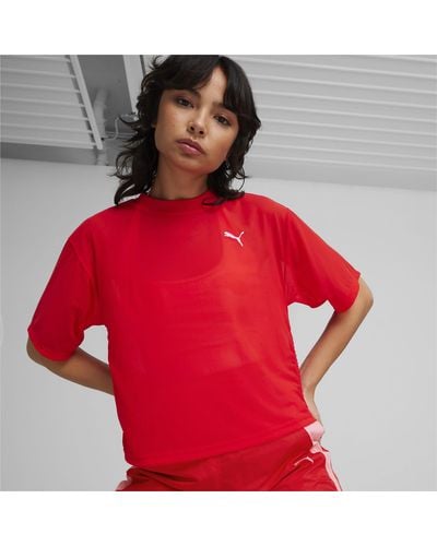 PUMA Dare To Mesh T-shirt Voor - Rood