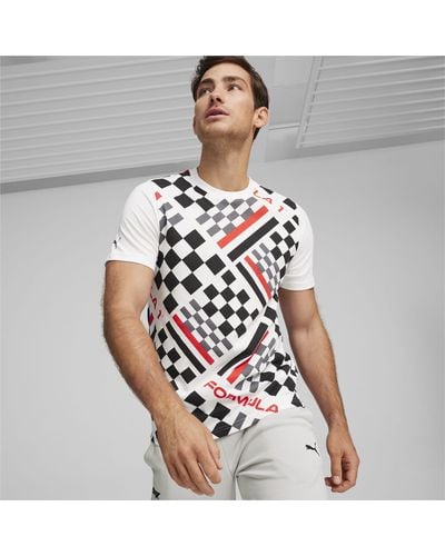 PUMA F1® ESS Motorsport T-Shirt mit Allover-Print - Grau