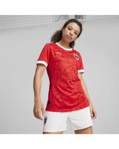 PUMA Camiseta de Fútbol de Austria 2024 (Local) - Rojo