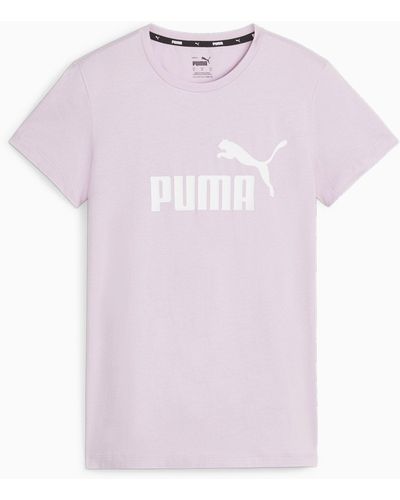 PUMA Essentials T-Shirt Met Logo Voor Dames - Paars