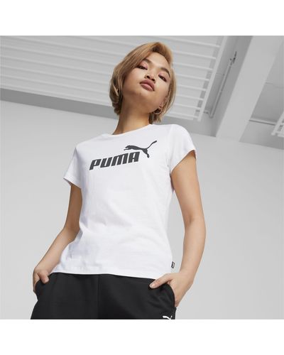 PUMA T-Shirt con logo Essentials - Bianco