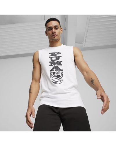 PUMA The Hooper Basketball Tank - White