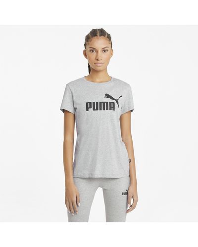 PUMA T-shirt Essentials Logo - Gris