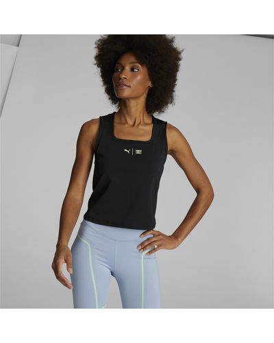 PUMA X First Mile Cropped Running Tank Top - Black