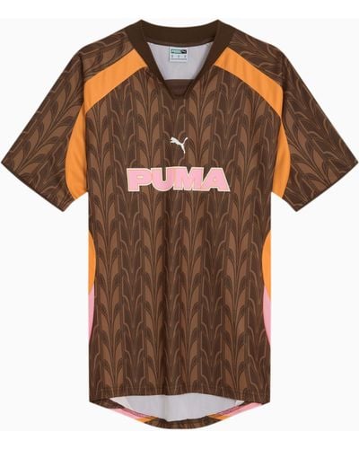 PUMA All-over Print Football Jersey - Brown