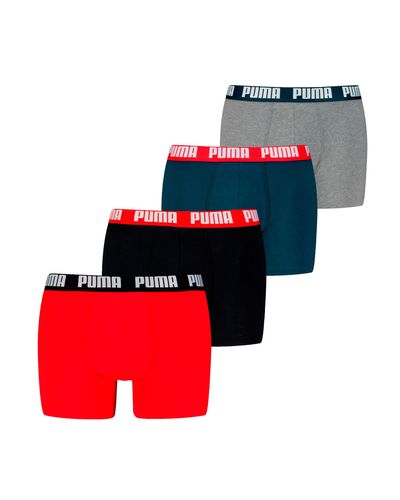 PUMA Boxer in confezione da 4 pezzi da - Rosso