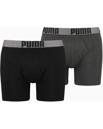 PUMA Tailored Fit Pouch Boxers 2 Pack - Black