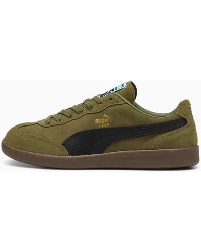 PUMA Sneaker Liga Suede 42.5 Olive Drab Black Gold Green - Verde