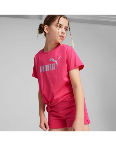 PUMA Camiseta Juvenil Essentials+ Logo Knotted - Rojo