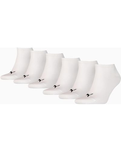 PUMA 6 Pack Trainer Socks White 6-8
