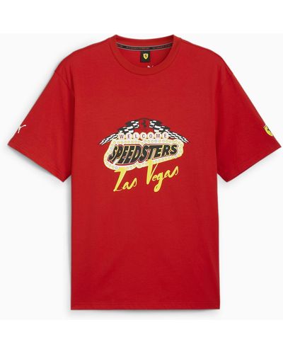 PUMA Scuderia Ferrari Race Garage Crew Las Vegas T-shirt - Red