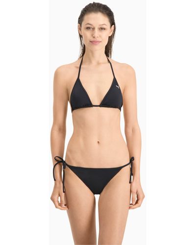 PUMA Slip bikini Swim con allacciatura laterale Donna - Nero