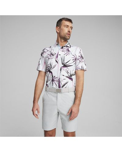 PUMA Polo de Golf Mattr Birds Of Paradise - Blanco