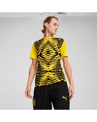 PUMA Borussia Dortmund Prematch-shirt Met Korte Mouwen Voor - Geel