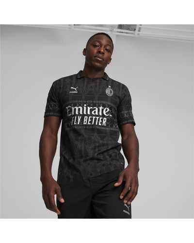 PUMA AC Milan x PLEASURES Authentisches Fußballtrikot - Schwarz