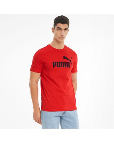 PUMA Essentials Shirt Met Logo - Rood