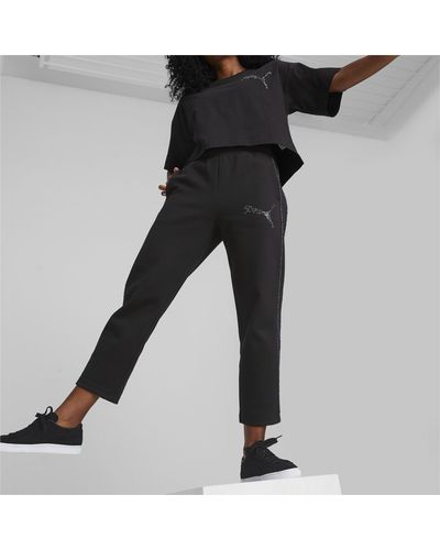 PUMA Pantalones de Chándal T7 es Crystals - Negro