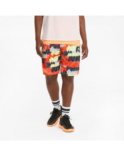 PUMA Pantaloncini da basket da in rete con stampa - Multicolore