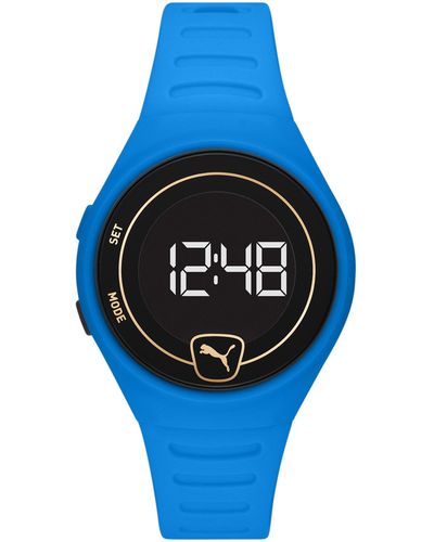 PUMA Forever Faster Wh Blue Digital Watch