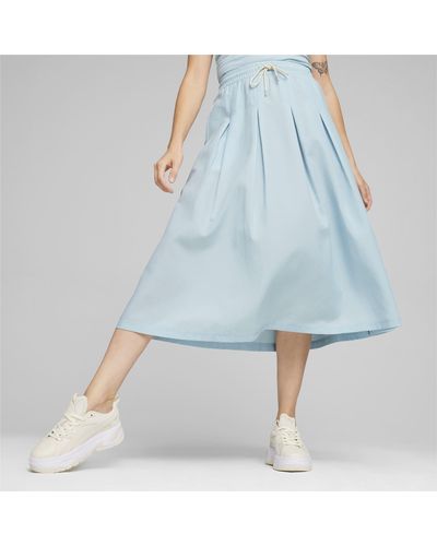 PUMA Infuse Pleated Midi Skirt - Blue