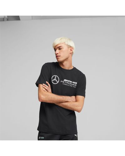 PUMA Mercedes-amg Petronas Motorsport F1 Essentials T-shirt Met Logo - Zwart