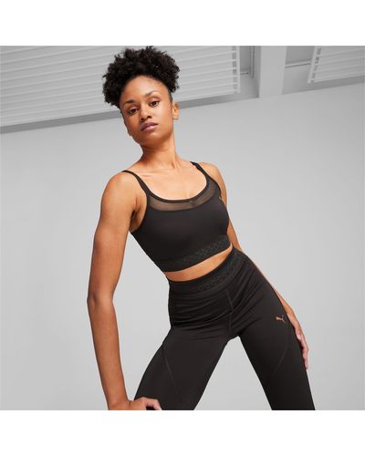 PUMA Reggiseno da training x PAMELA REIF in mesh - Nero