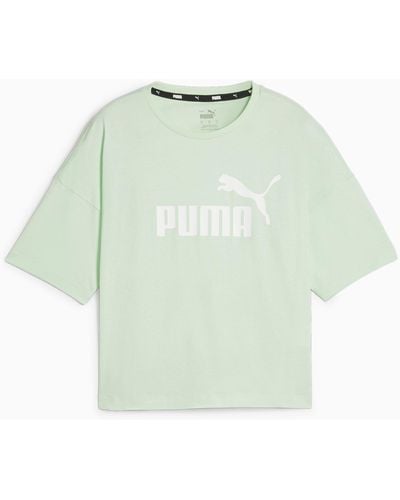 PUMA Essentials Logo Cropped T-shirt - Green