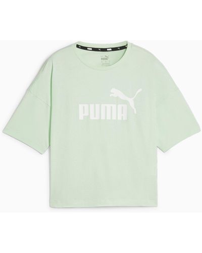 PUMA T-Shirt corta con logo Essentials - Verde