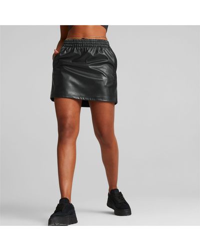 PUMA T7 Synthetic Mini Skirt - Black