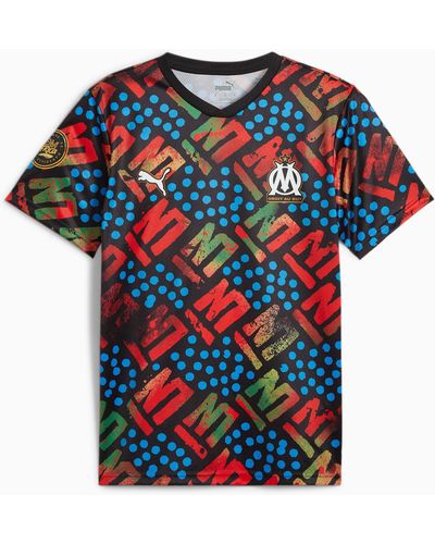 PUMA Olympique De Marseille X Africa Voetbalshirt Met All-over-print - Blauw