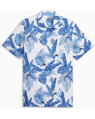 PUMA Cloudspun Aloha Golf Poloshirt - Blau