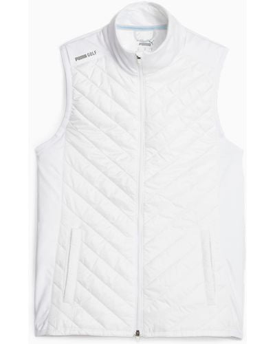 PUMA Frost Golf Quilted Vest - White
